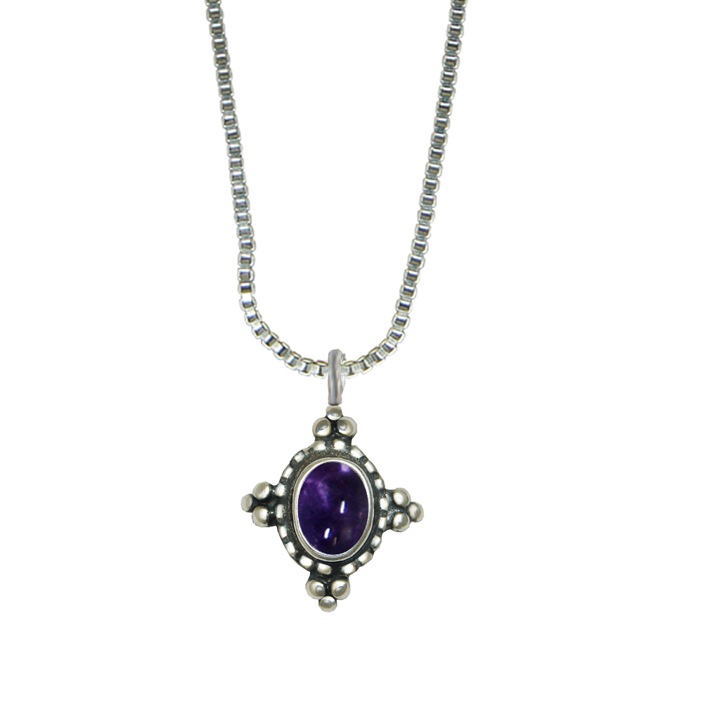 Sterling Silver Little Iolite Pendant Necklace